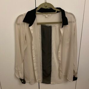 Black and white blouse